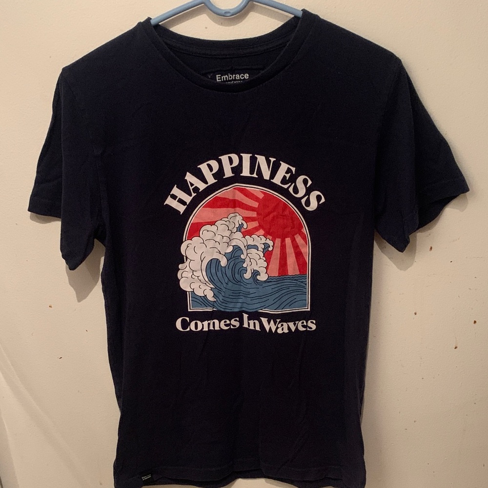 Embrace by Dedicated Navy Graphic 60/40 cotton blend T-Shirt SZ Small